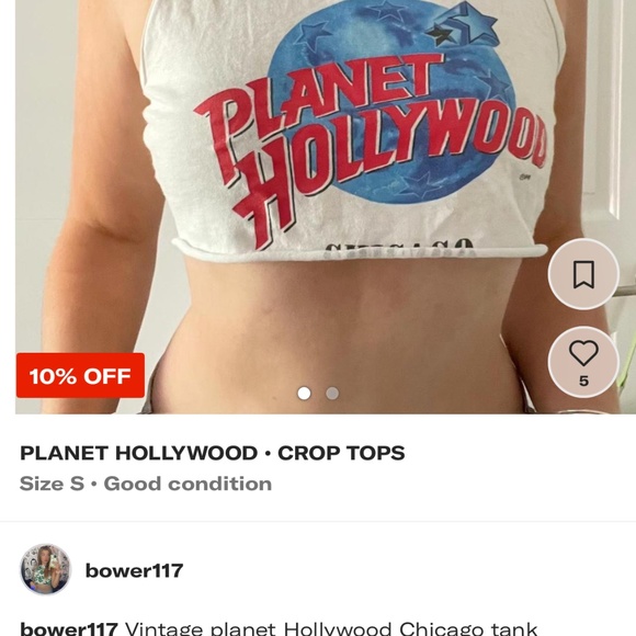 planet Hollywood tank - Picture 3 of 3